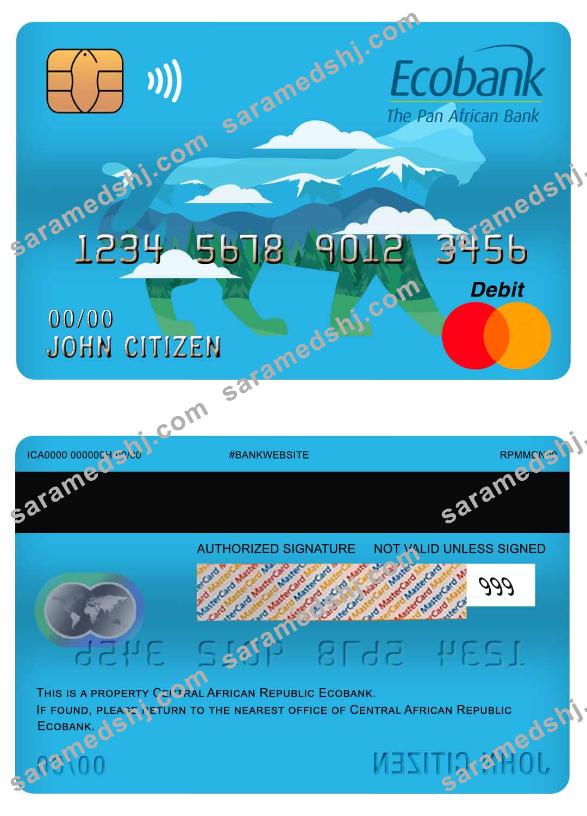 Central African Republic Ecobank master debit card